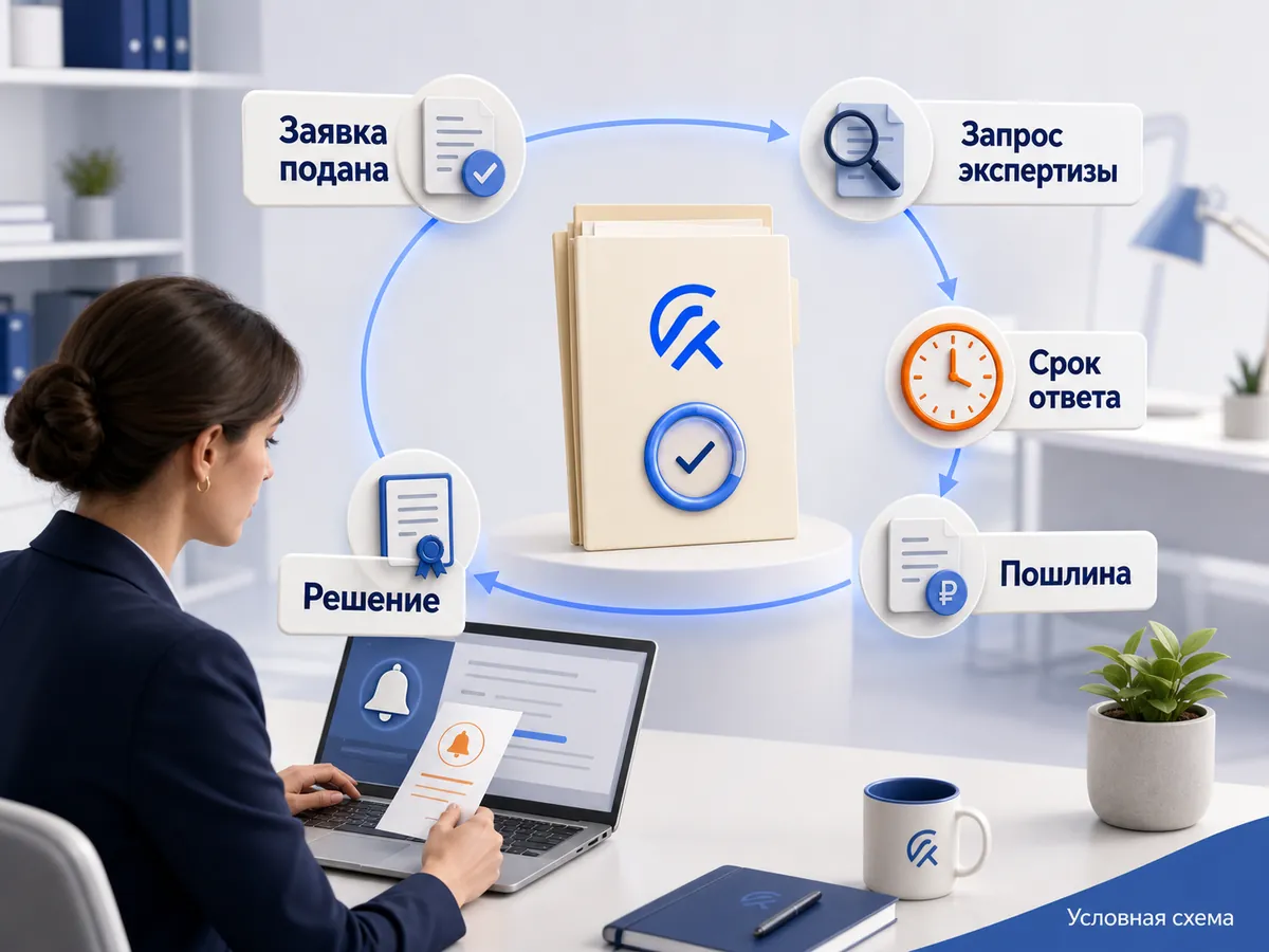 Контроль заявки и корреспонденции Роспатента после подачи